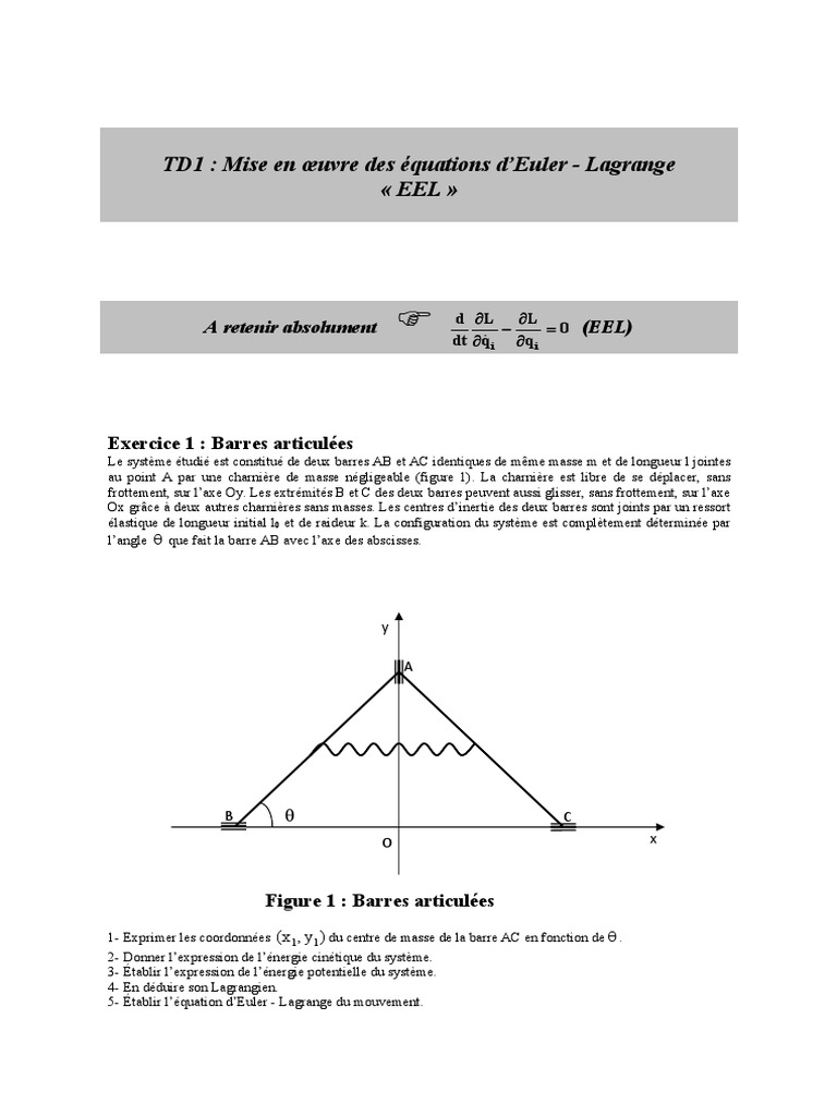 TD1 Cor, PDF, Pendule (physique)