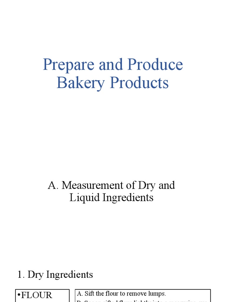 Prepare and Produce Bakery Products | PDF | Breads | Dough