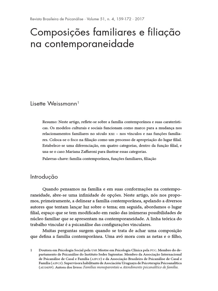 Composição Familiares e Filiação Na Contemporaneidade | PDF | Autoajuda ...