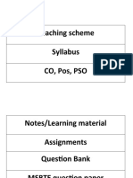 Teaching Scheme Syllabus CO, Pos, PSO