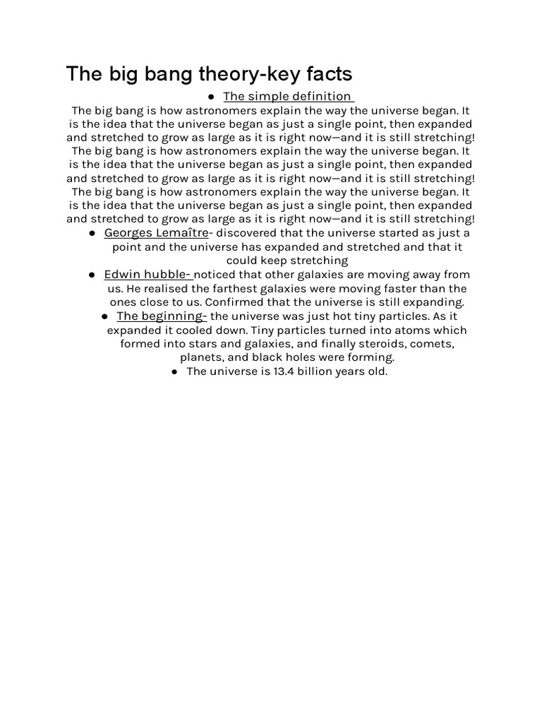 Big Bang Basics for Beginners | PDF