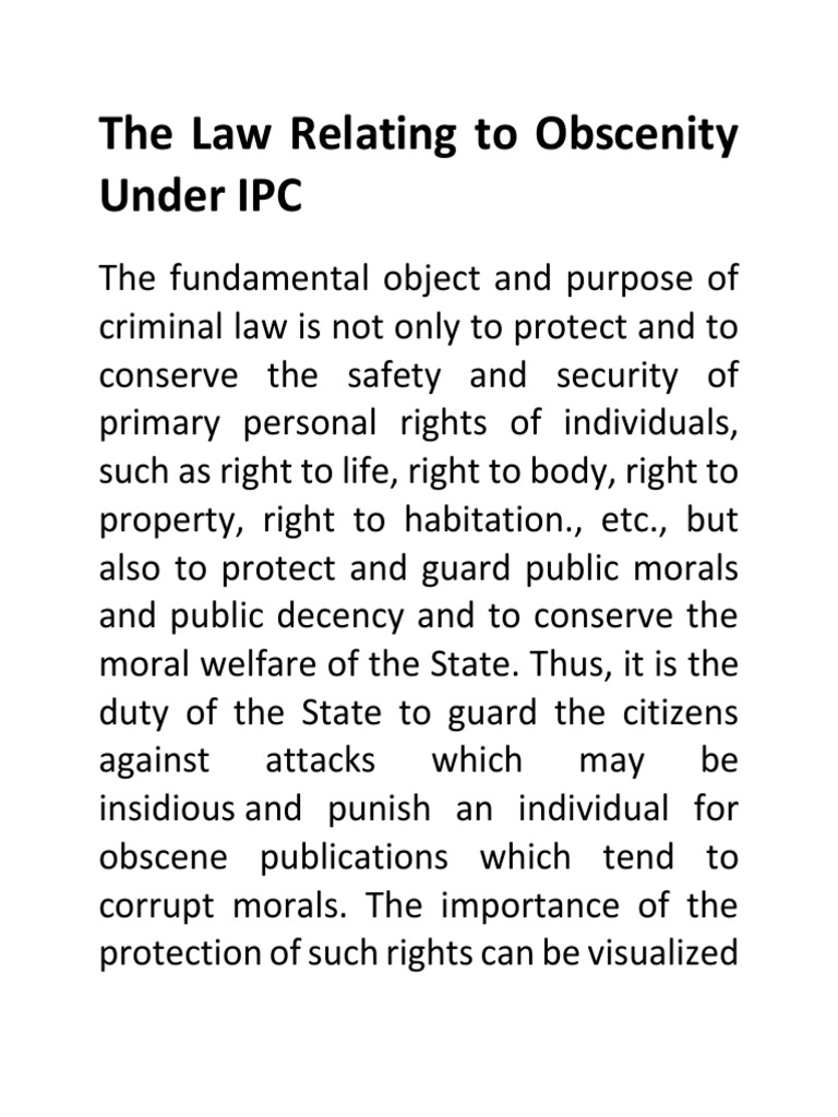 OBSCENITY PDF Obscenity Justice