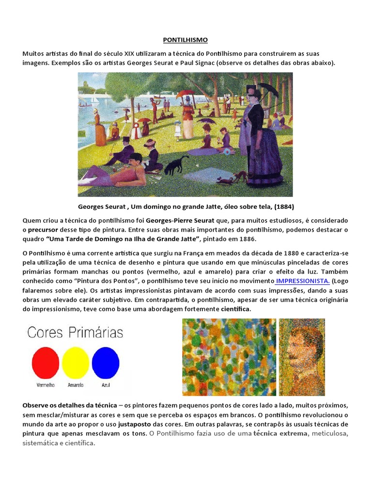 Pontilhismo para Imprimir | PDF