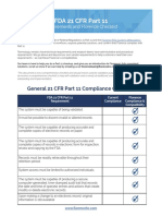 Florence FDA 21 CFR Part 11 Checklist