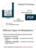 Animal Nutrition: Ch11: Macromineral Elements