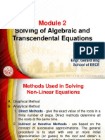Module 2 Solving of Algebraic and Transcendental Equations