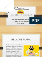 Empresa Panda: NOMBRE: Sandra Isabel Chino Villegas CURSO: 1ro "B" de Secundaria #De Lista: 5