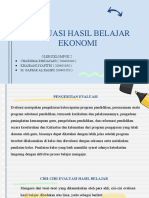 Evaluasi Hasil Belajar Ekonomi