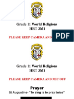 Grade 11 World Religions HRT 3M1: Please Keep Camera and Mic Off