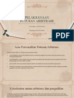 Pelaksanaan Putusan Arbitrase: Ai Didah (2002002045) Nurazmi (2002002066)