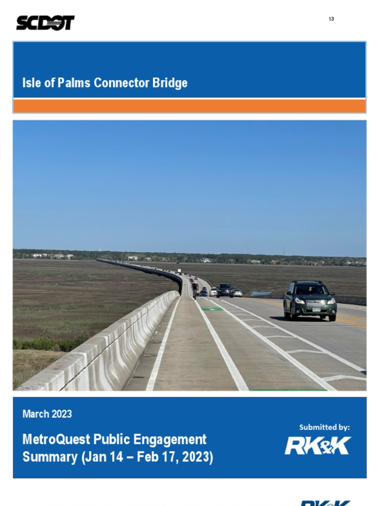 Isle of Palms Connector Bridge: Metroquest Public Engagement Summary ...