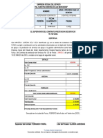 Certificado de satisfacción de contrato de servicios administrativos en hospital