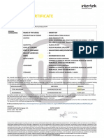Aflatoxin Certificate MV ORIENT SKY