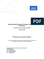 Defining Global Business Principles: Options and Challenges: Discussion Paper For Insight Investment November 2004