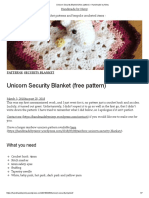 Crochet Unicorn Security Blanket Free Pattern</b