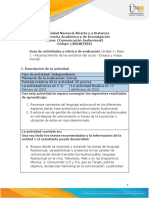 Unidad 1 - Paso 1 - Reconocimiento de Los Entornos Del Curso - Ensayo y Mapa Mental.