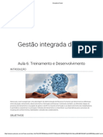 Gestão Integrada de RH: Aula 6: Treinamento e Desenvolvimento