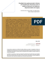 Fiscalidad Inter-Gubernamental y Sistema de Transferencias Financieras Entre El Gobierno Nacional y Los Gobiernos Departamentales de Uruguay