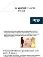 Gasto de Energía y Carga Fisica