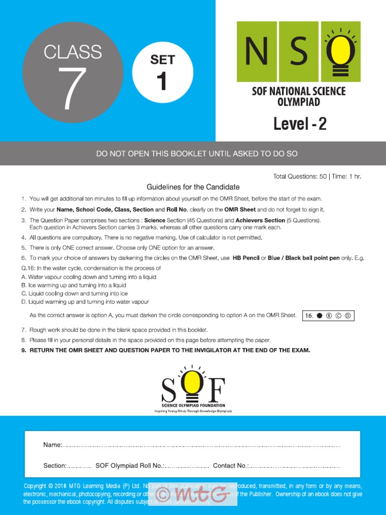 Nso Level2 Class 7 Set 1 | PDF | Wool | Tornadoes