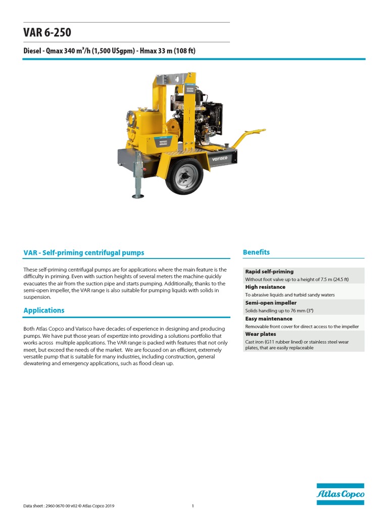 Ac-Var 6-250 | PDF | Pump | Diesel Engine
