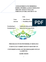 Relevansi Kurikulum Merdeka Dengan Model Pembelajaran Biologi Berbasis Abad 21 Dalam Perkembangan Era Society 5.0