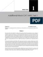 Additional Mock CAT VARC Test 1