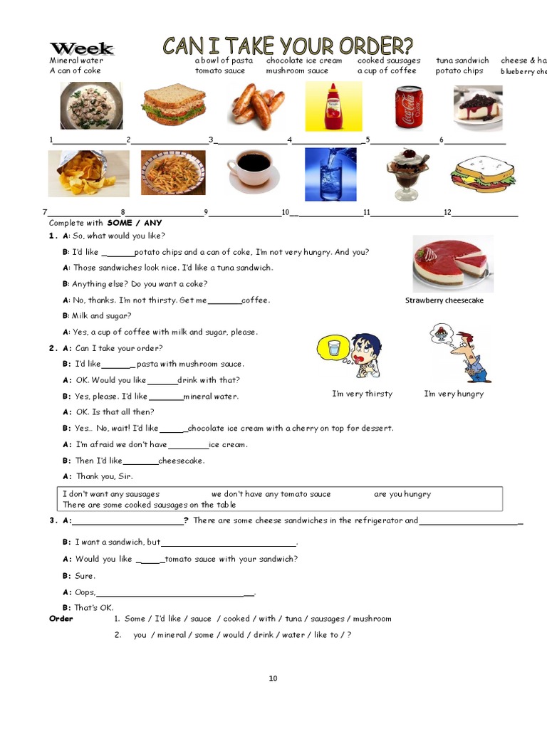 Session 1 Can I take your order 3º año Sec PDF