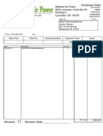 Purchase Order: Midwest Air Power 6640 Lancaster Circleville RD Building A Lancaster, OH 43130