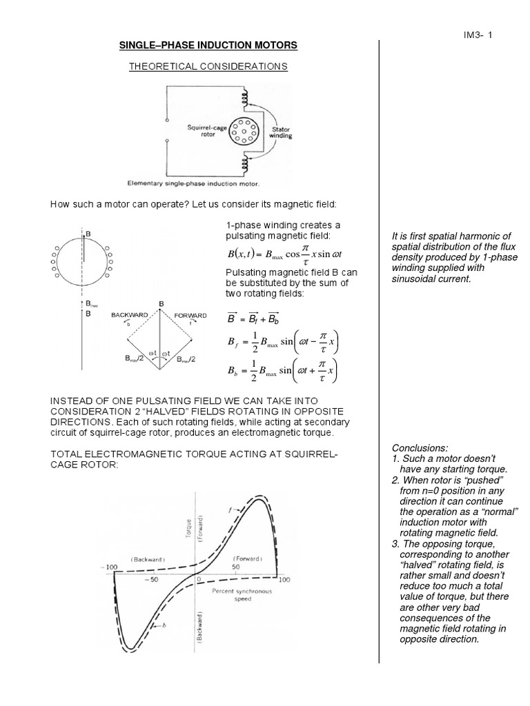 1 Phase PDF Electric Motor Field