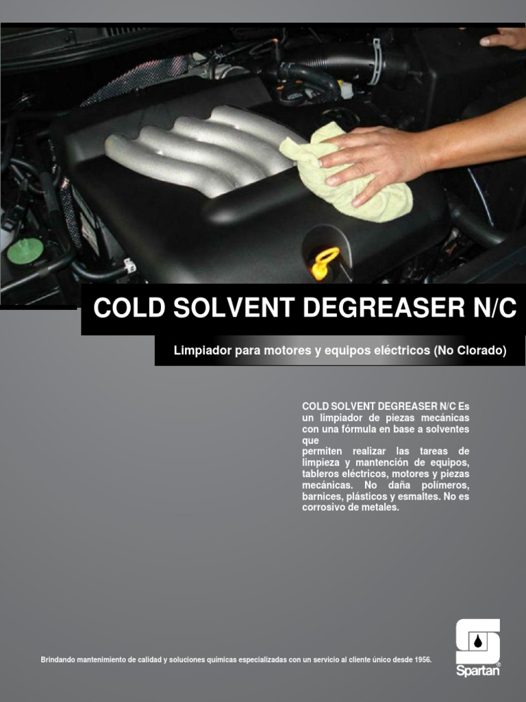 FT Cold Solvent Degreaser NC PDF Agua Solvente