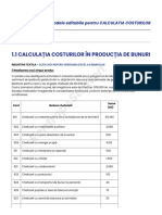 ST Ra To N: 1.1 Calculația Costurilor În Producția de Bunuri