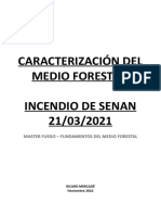 Caracterización Del Medio Forestal: Incendio de Senan 21/03/2021