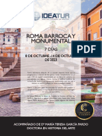 Roma Barroca y Monumental 8 Al 14 Octubre 2023