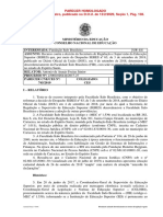 Parecer Homologado Despacho Do Ministro, Publicado No D.O.U. de 12/2/2020, Seção 1, Pág. 138