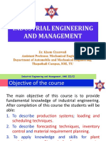 Introduction To Industrial Engineering and Management