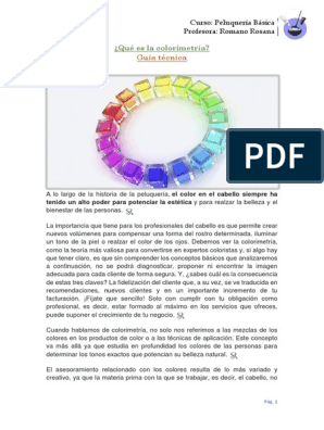 Qué Es La Colorimetría?: Guía Técnica, PDF, Color