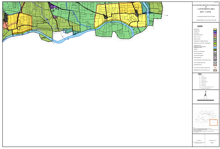 Latur Fringe Area Dist: Latur: Sanctioned Growth Center Plan OF | PDF