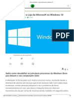 Desabilitar Loja Windows 10