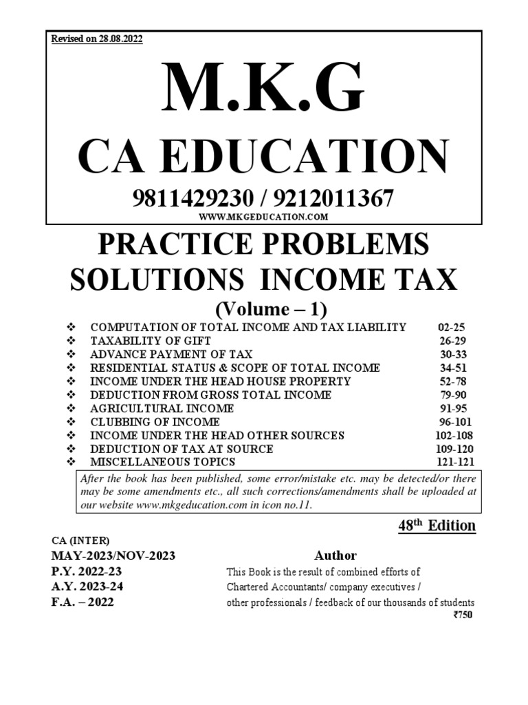 Ca Education Practice Problems Solutions Tax PDF Capital Gains Tax Taxes