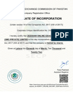 Incorporation Letter