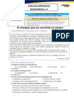 El Chasqui Que Se Convirtió en Piedra: Ficha Por Competencias Reforzamiento - 5º