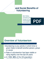 Benefits of Volunteering 2008