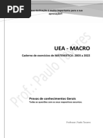 Provas Do MACRO - MATEMÁTICA - COMPLETO