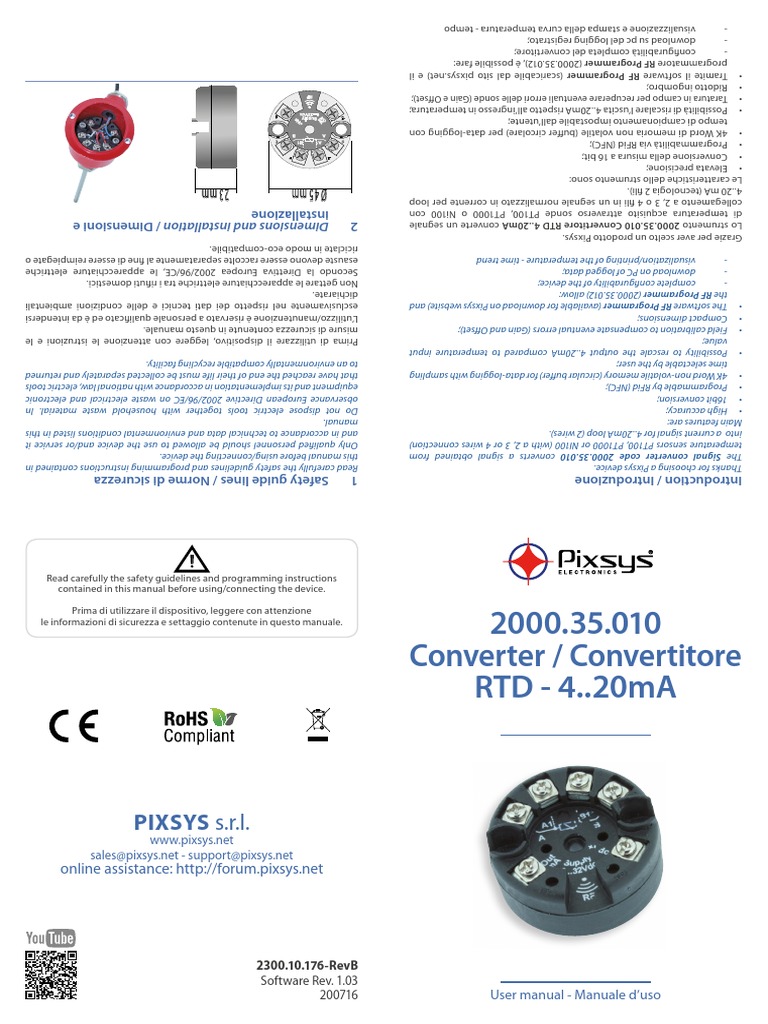 Pixsys 2000 35 010 Manual | PDF | Electrical Engineering | Computer ...