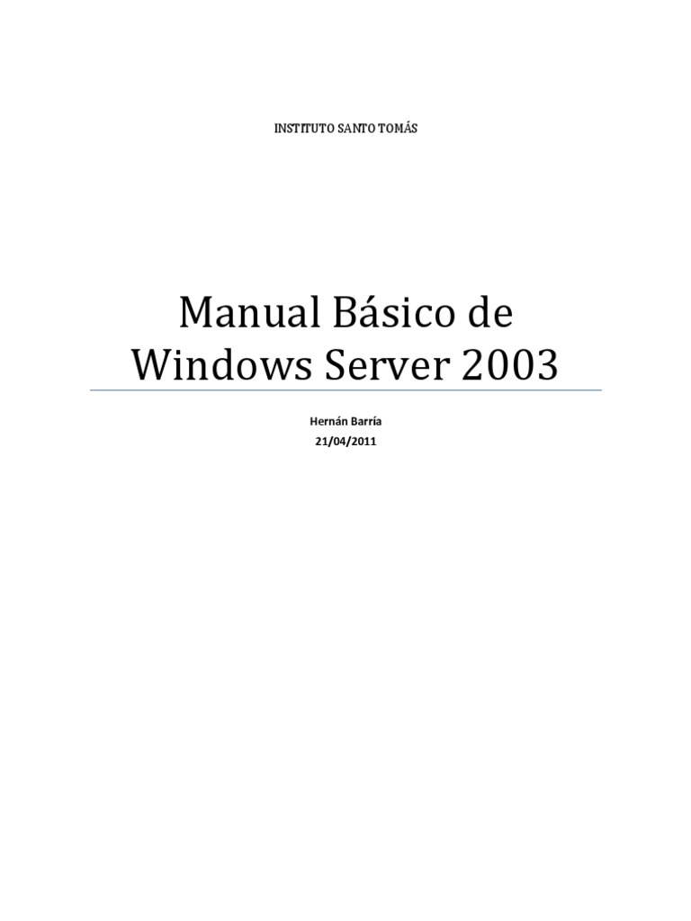 Guía de Configuración Windows Server 2003 | PDF | Directorio Activo ...
