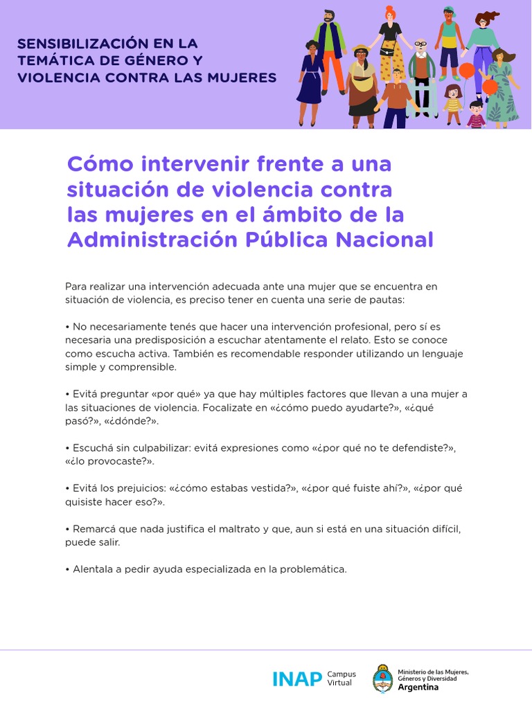 Intervención ante violencia de género | PDF | La violencia contra las ...
