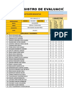 Registro de Evaluación José