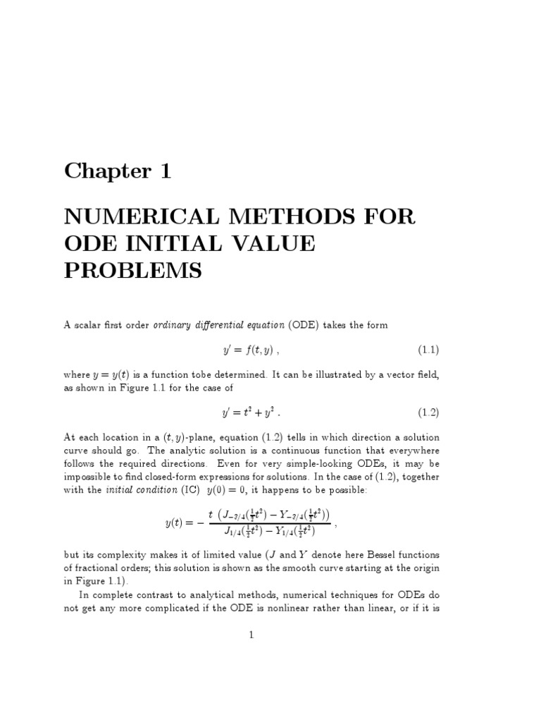 Ode Initial Value Problems