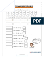 Ejercicio Interactivo de Propiedad Distributiva para Cuarto de Primaria